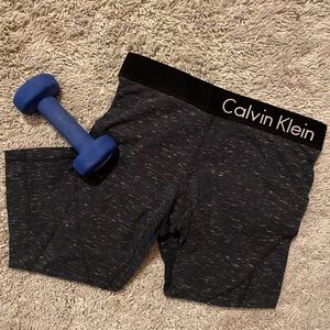 Calvin Klein black and white capri workout pants